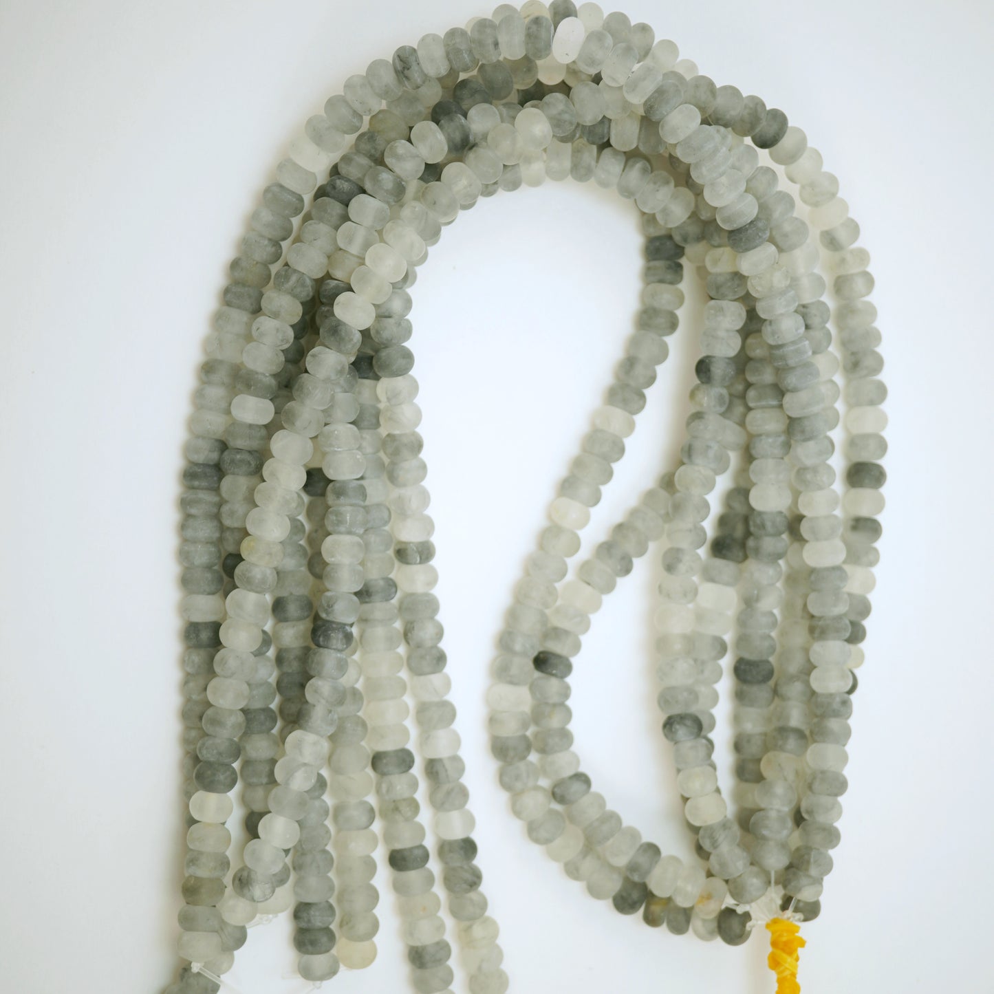 Cloudy Quartz (Rondelle)(Matte)(6mm)(8mm)(10mm)(16"Strand)