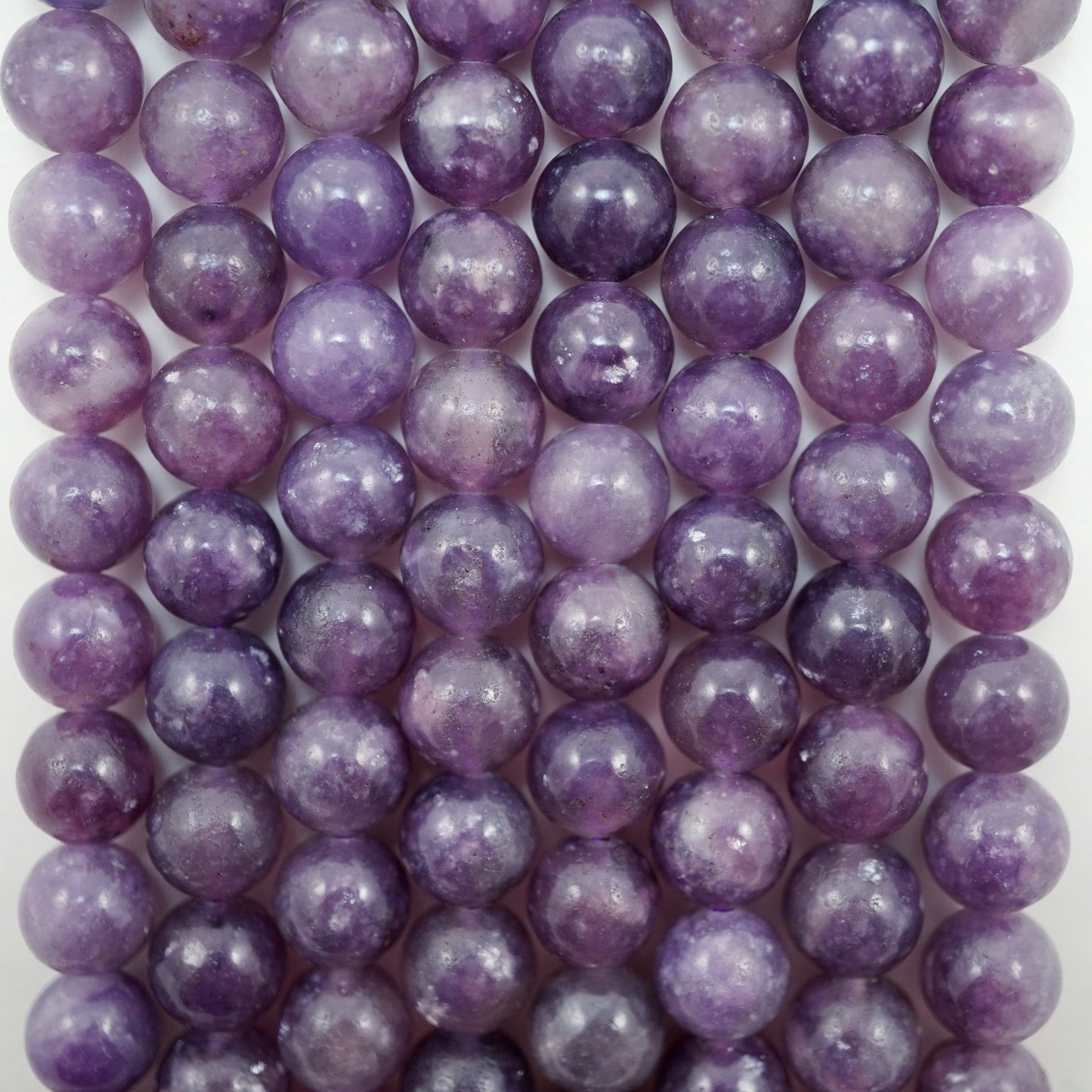 Lepidolite (Round)(Smooth)(4mm)(6mm)(8mm)(10mm)(16"Strand)