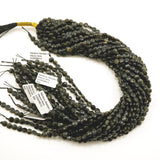 Golden Obsidian (Coin)(Micro)(Faceted)(6×4mm)(15"Strand)