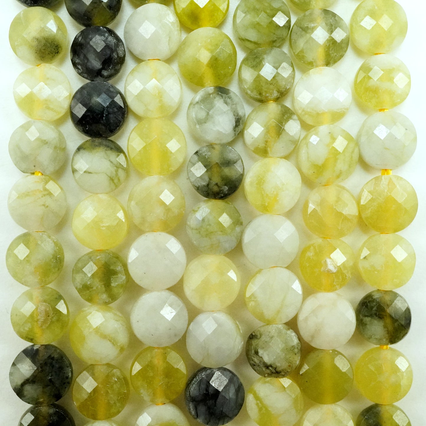 Lemon Jade (Coin)(Micro)(Faceted)(6×4mm)(15"Strand)