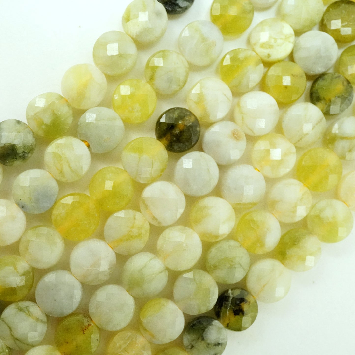 Lemon Jade (Coin)(Micro)(Faceted)(6×4mm)(15"Strand)