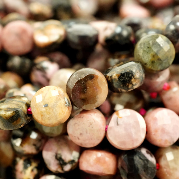 Rhodonite (Coin)(Micro)(Faceted)(6×4mm)(15
