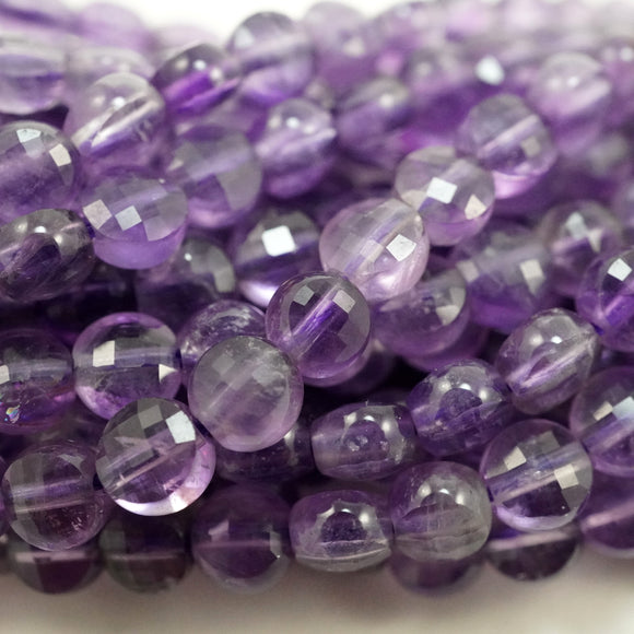 Amethyst (Coin)(Micro)(Faceted)(4×3mm)(15