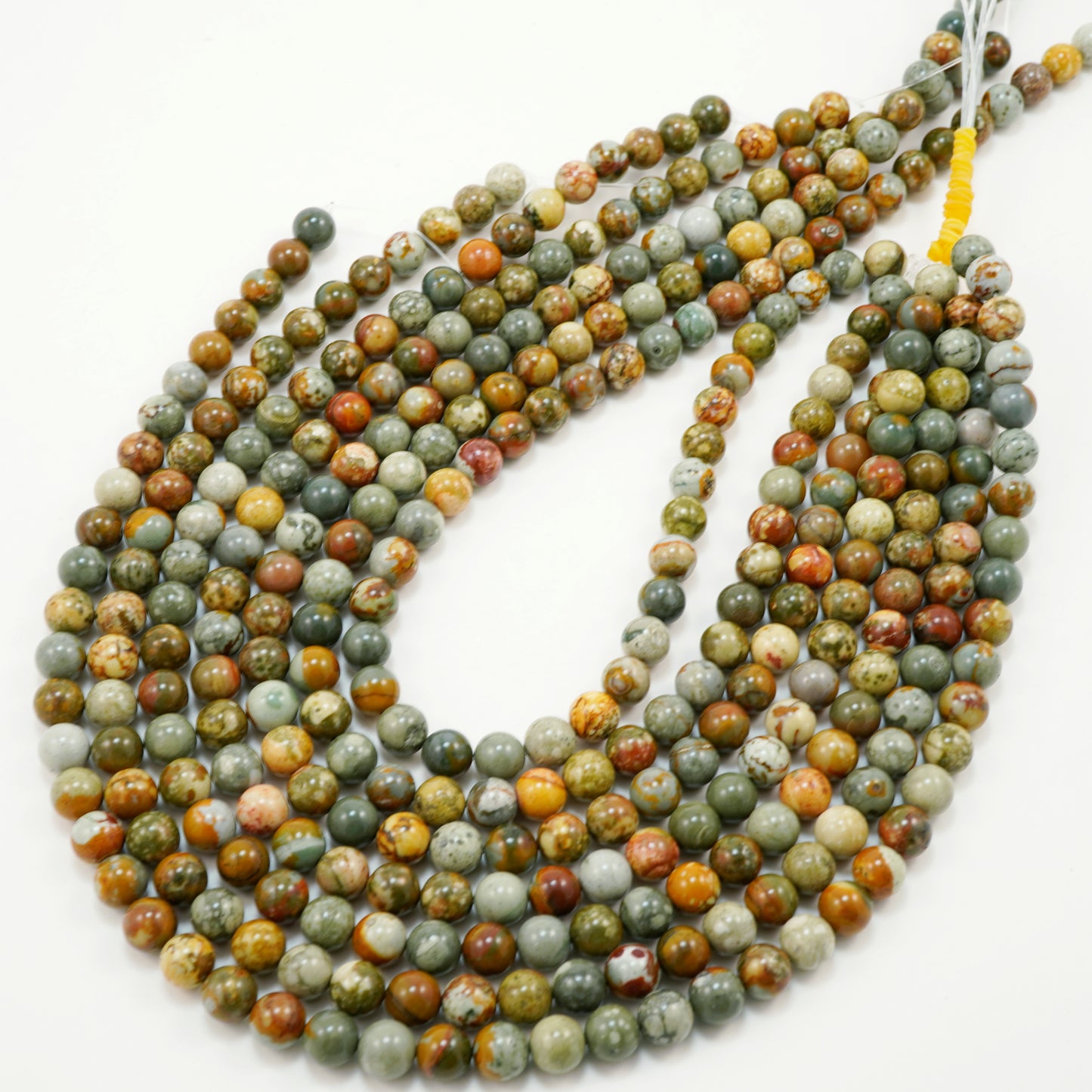 Rocky Butte Jasper (Round)(Smooth)(4mm)(6mm)(8mm)(10mm)(16"Strand)
