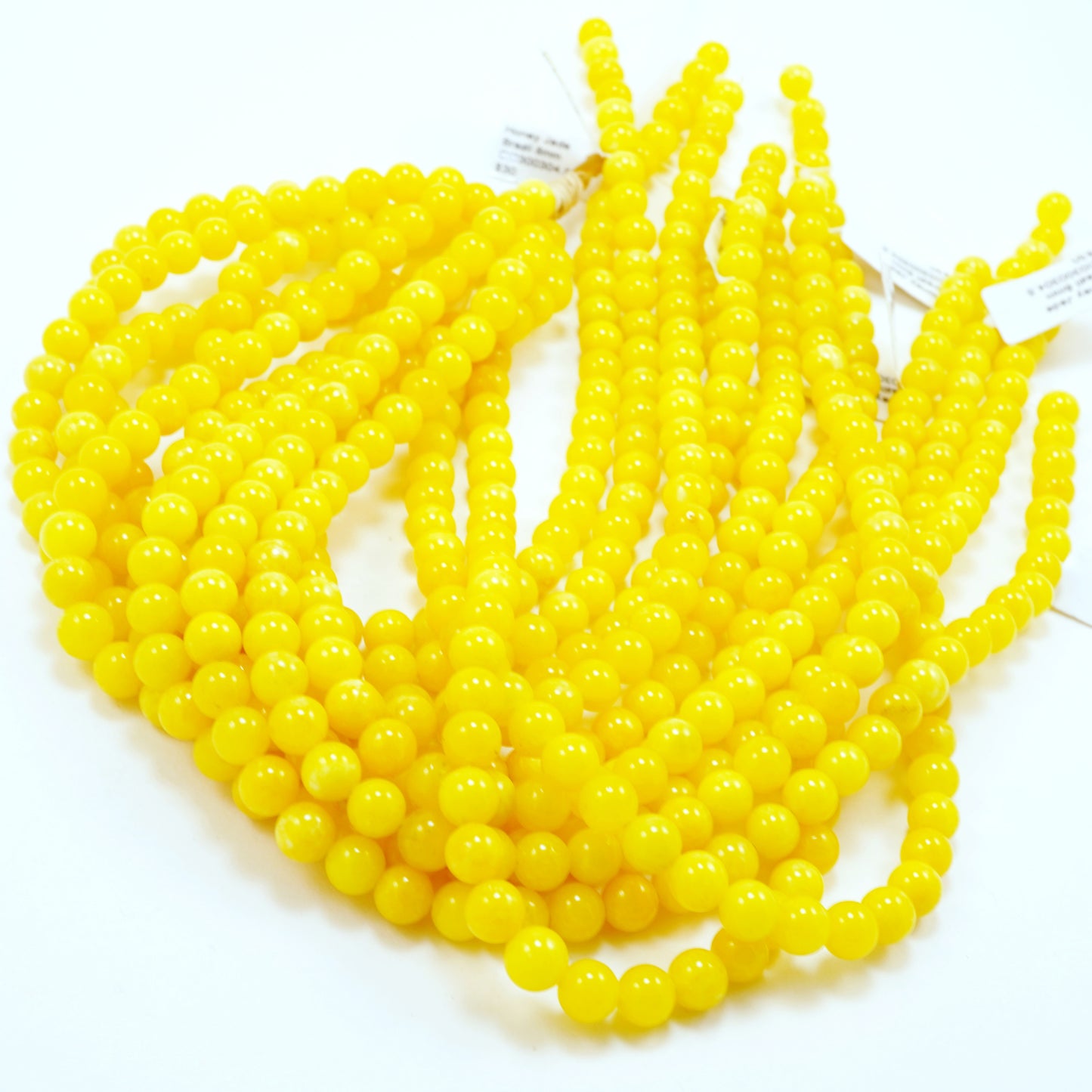 Honey Jade (Round)(Smooth)(Dyed)(6mm)(8mm)(10mm)(16"Strand)