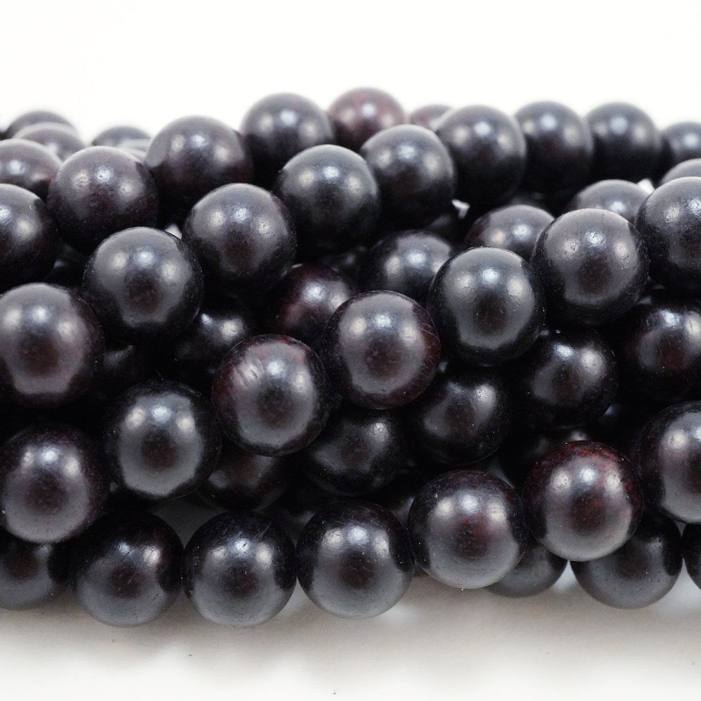 Ebony Wood (Round)(Smooth)(6mm)(8mm)(10mm)(12mm)(16"Strand)