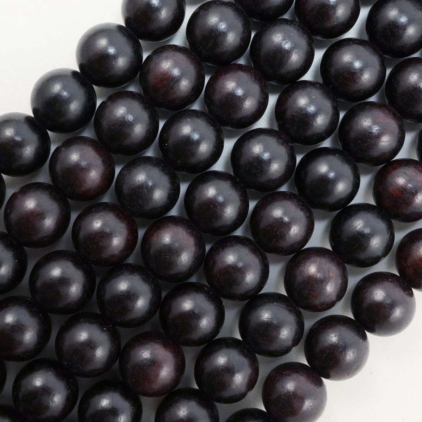 Ebony Wood (Round)(Smooth)(6mm)(8mm)(10mm)(12mm)(16"Strand)