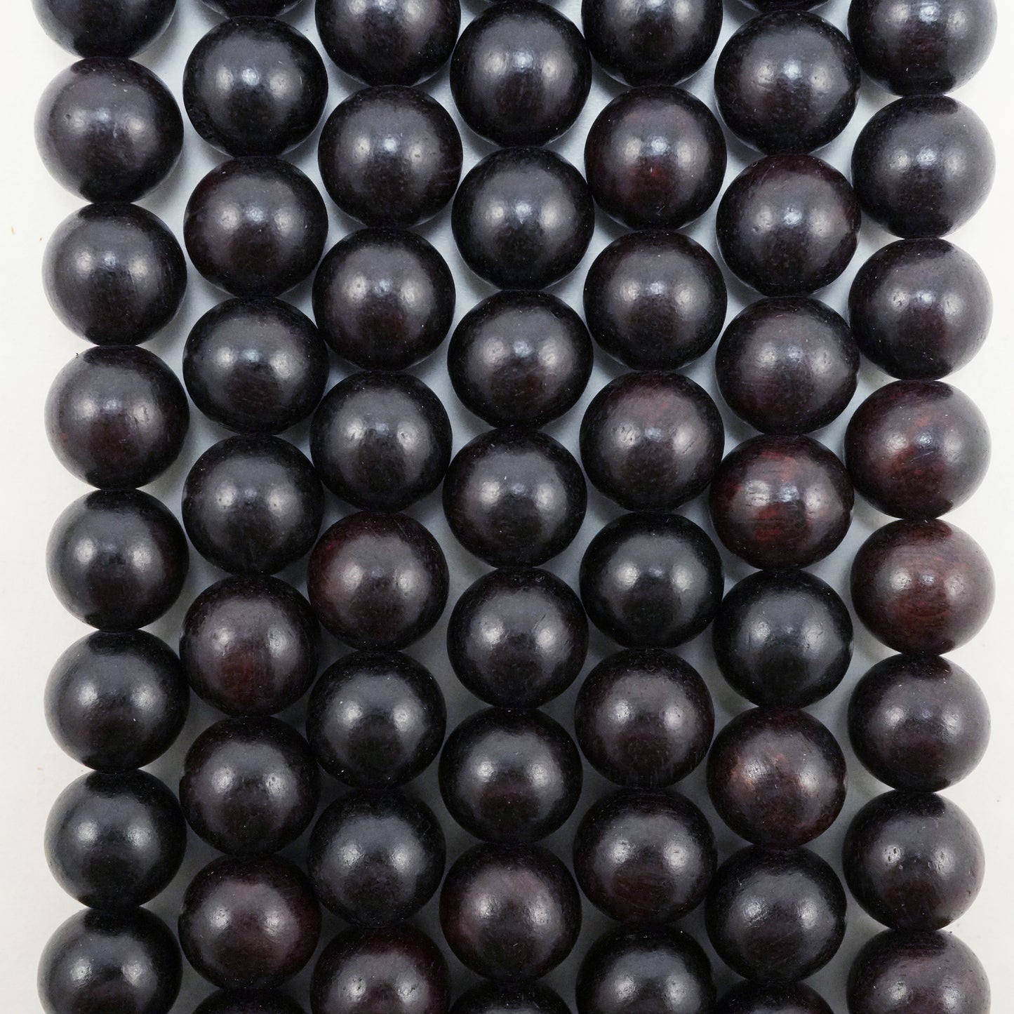 Ebony Wood (Round)(Smooth)(6mm)(8mm)(10mm)(12mm)(16"Strand)
