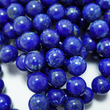 Lapis Lazuli (Round)(Smooth)(4mm)(6mm)(8mm)(10mm)(12mm)(16"Strand)