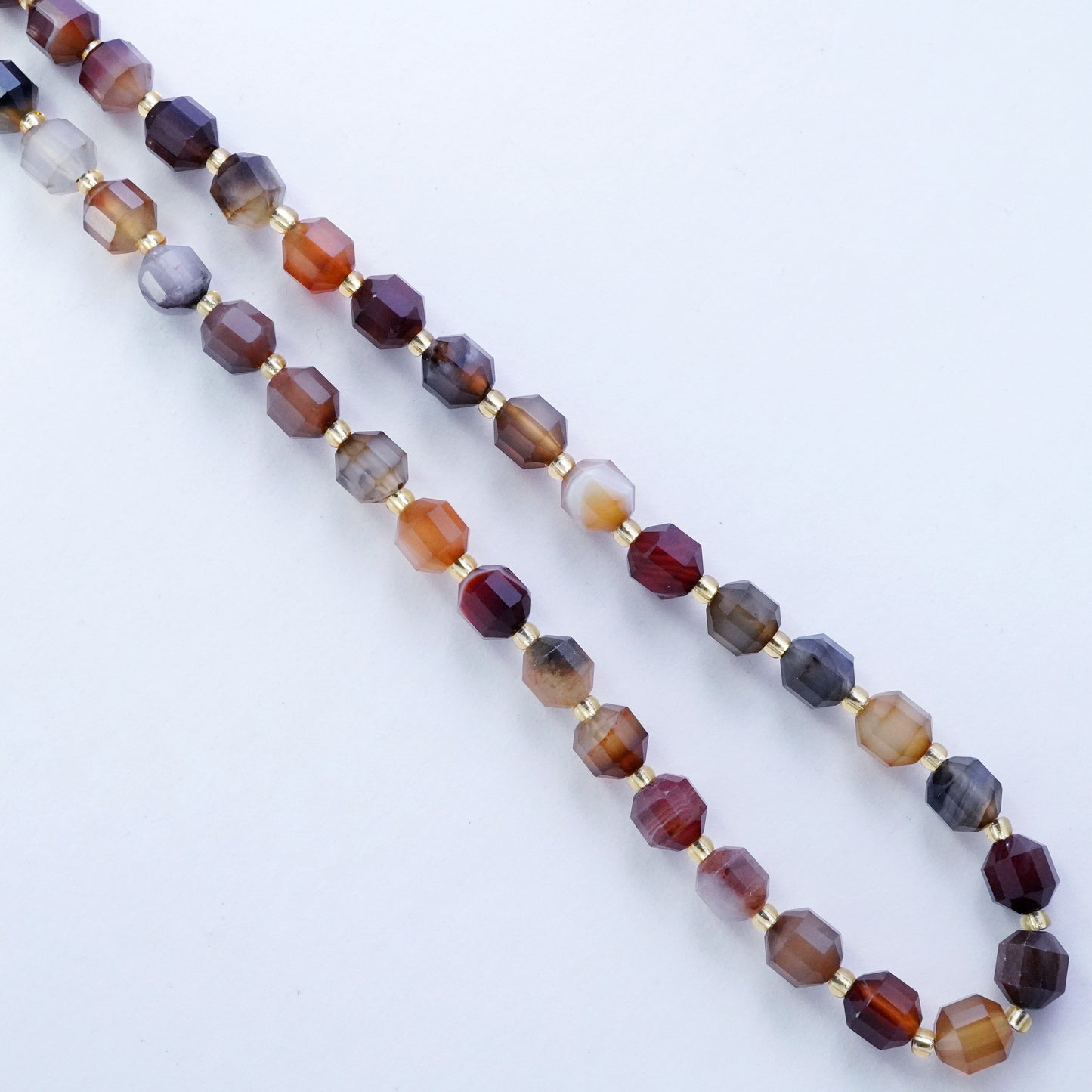 Botswana Agate (Barrel)(Faceted)(8x7mm)(16"Strand)
