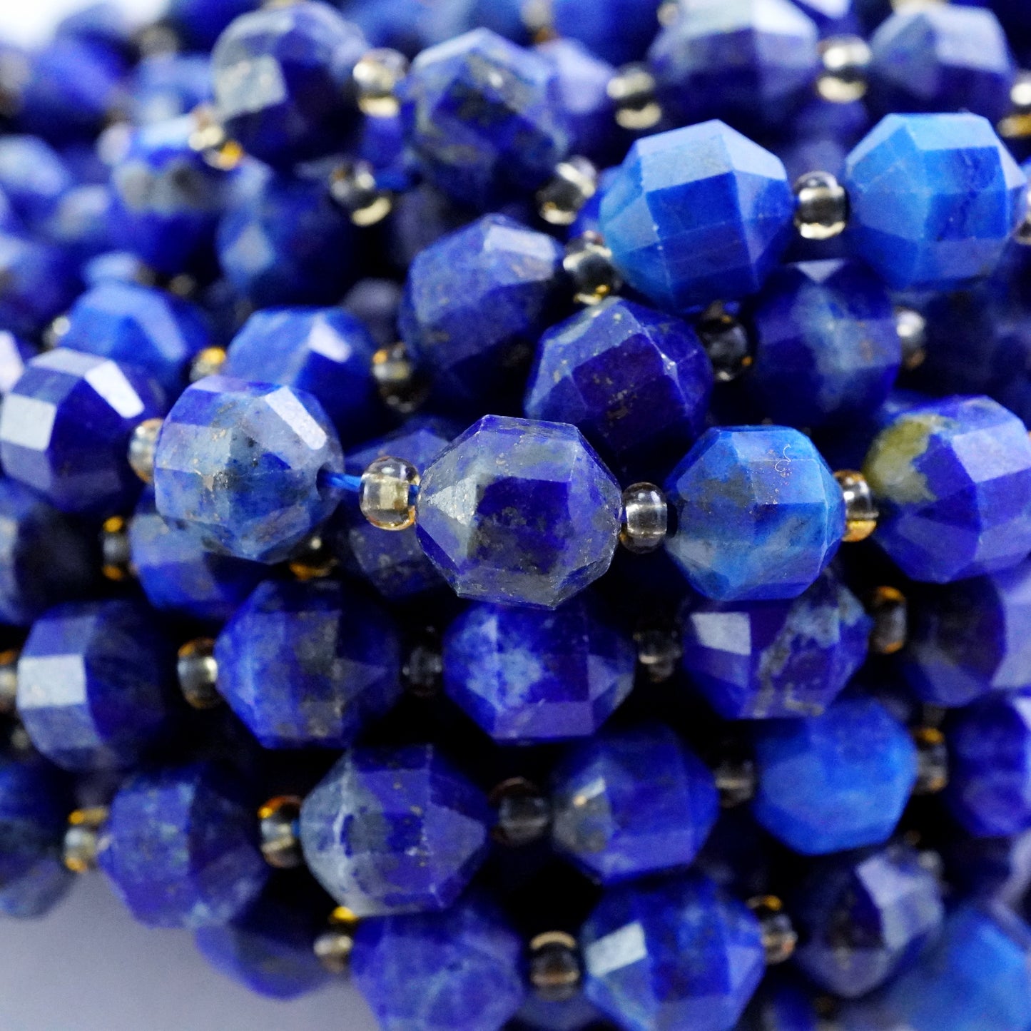 Lapis Lazuli (Barrel)(Faceted)(8x7mm)(16"Strand)
