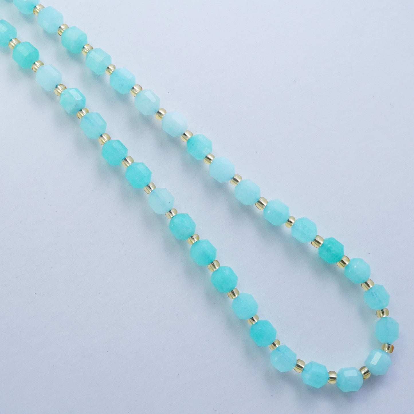 Amazonite (Barrel)(Faceted)(6x5mm)(16"Strand)
