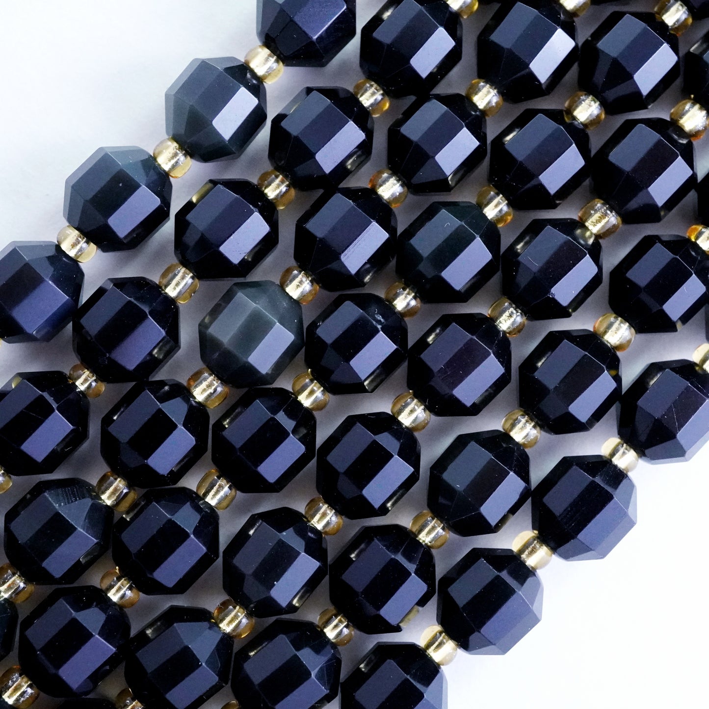 Rainbow Obsidian (Barrel)(Faceted)(8x7mm)(16"Strand)