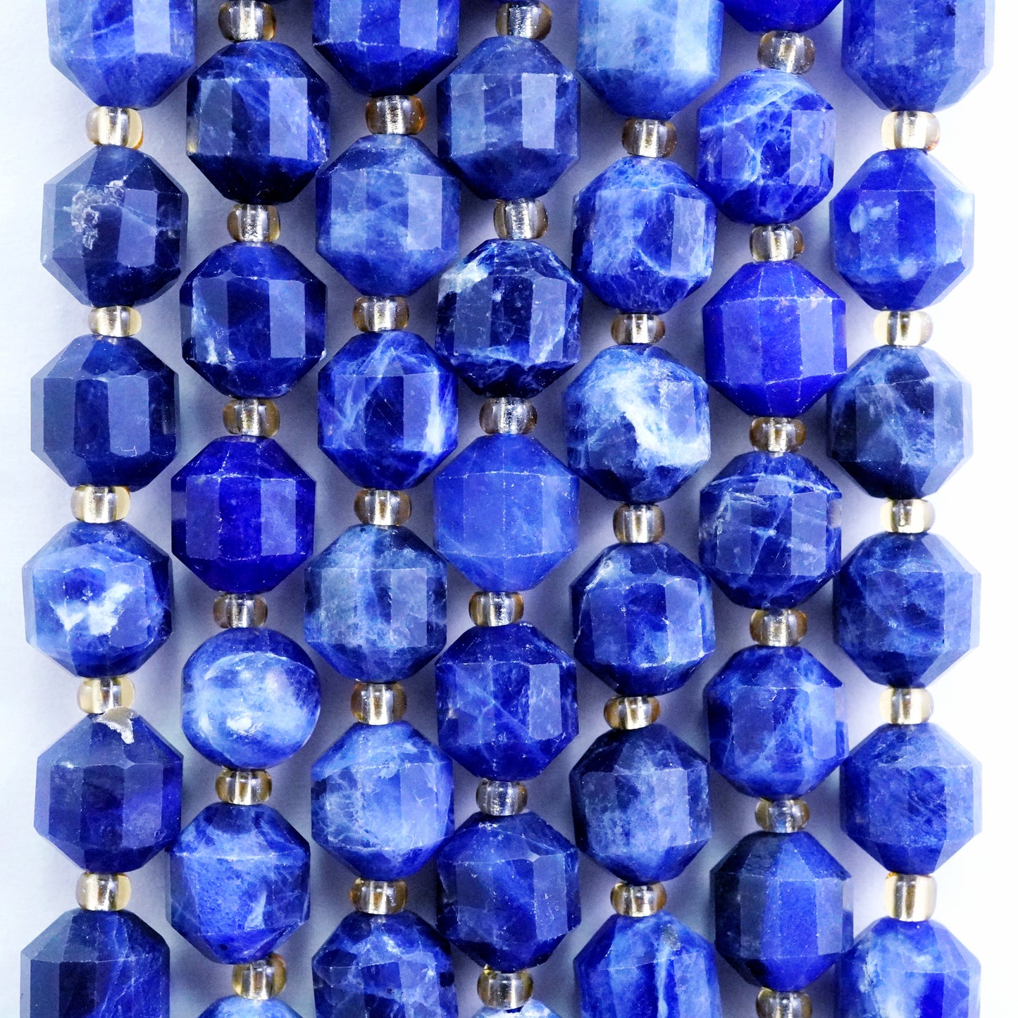 Sodalite (Barrel)(Faceted)(8x7mm)(16"Strand)