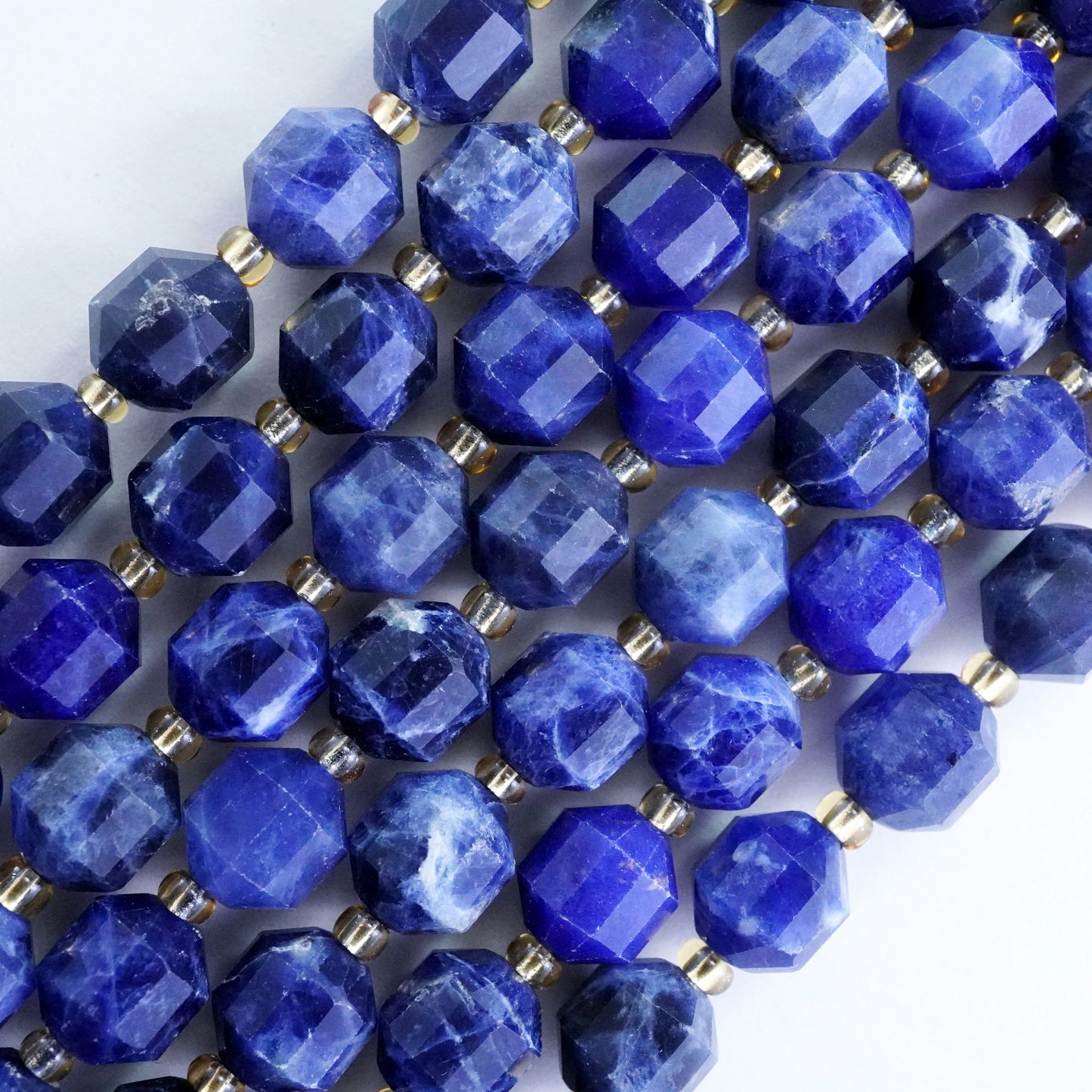 Sodalite (Barrel)(Faceted)(8x7mm)(16"Strand)
