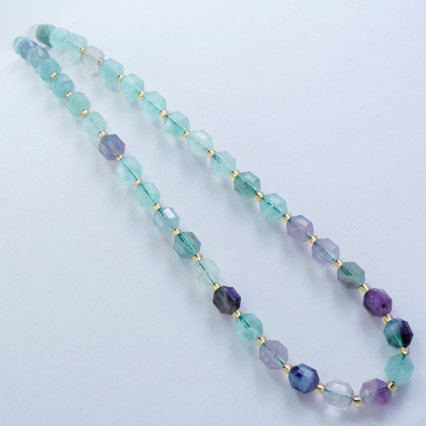 Fluorite (Barrel)(Faceted)(8x7mm)(16"Strand)
