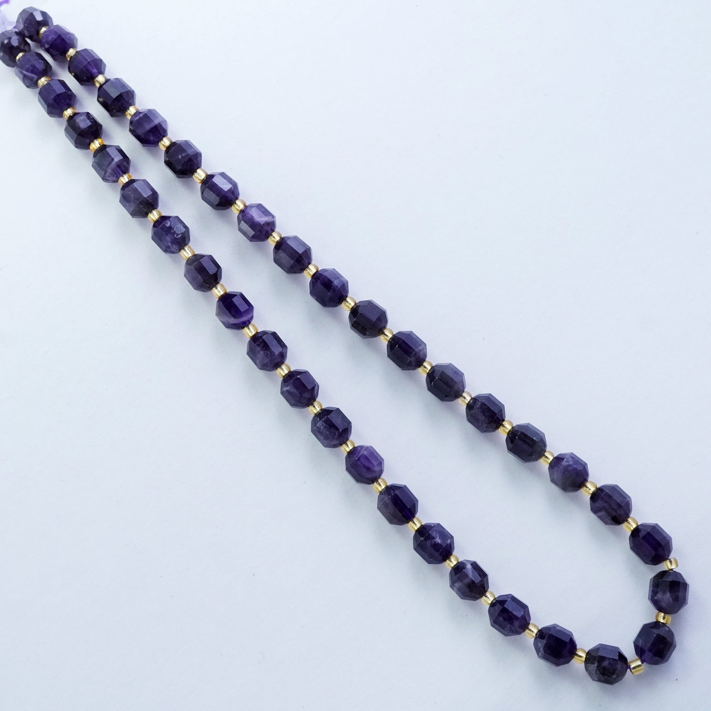 Amethyst (Barrel)(Faceted)(8x7mm)(16"Strand)