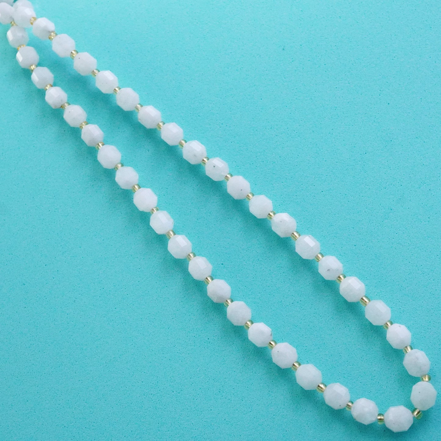 Rainbow Moonstone (Barrel)(Faceted)(8x7mm)(16"Strand)