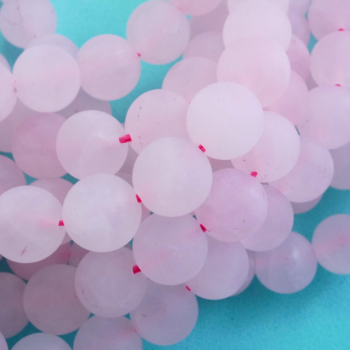 Rose Quartz (Round)(Matte)(4mm)(6mm)(8mm)(10mm)(16"Strand)