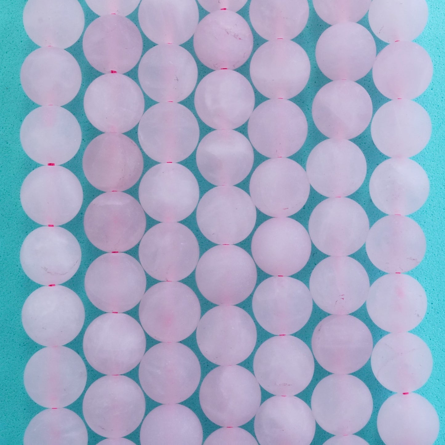 Rose Quartz (Round)(Matte)(4mm)(6mm)(8mm)(10mm)(16"Strand)