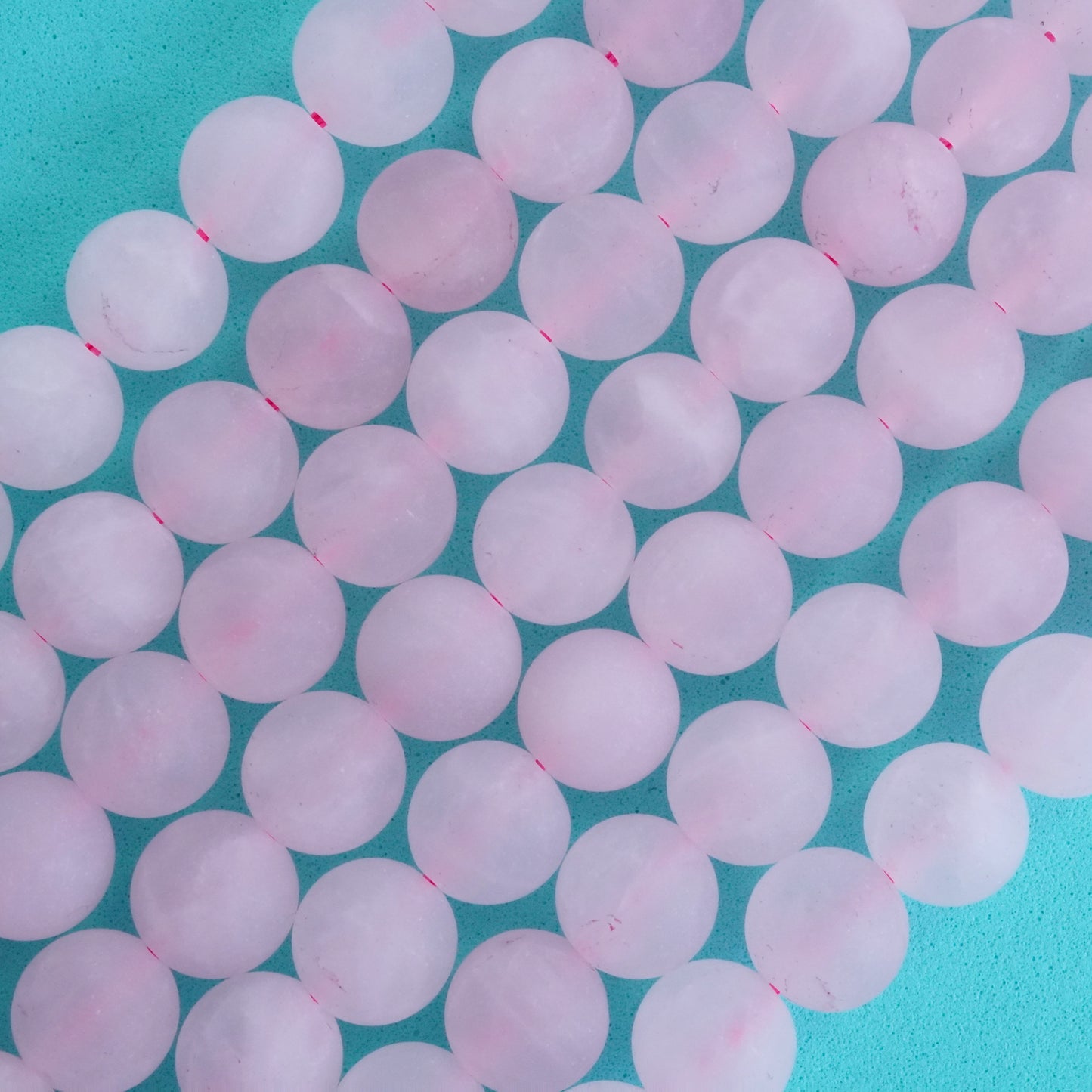 Rose Quartz (Round)(Matte)(4mm)(6mm)(8mm)(10mm)(16"Strand)
