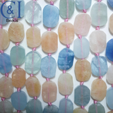 Aquamarine/Morganite Mix (Oval)(Raw)(12x17mm)(16"Strand)