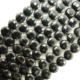 Black Onyx (Coin)(Micro)(Faceted)(6×4mm)(15"Strand)