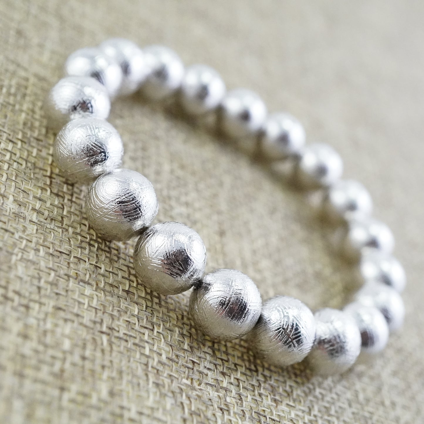 Muonionalusta Meteorite (Round)(Smooth)(8mm)(10mm)(12mm)