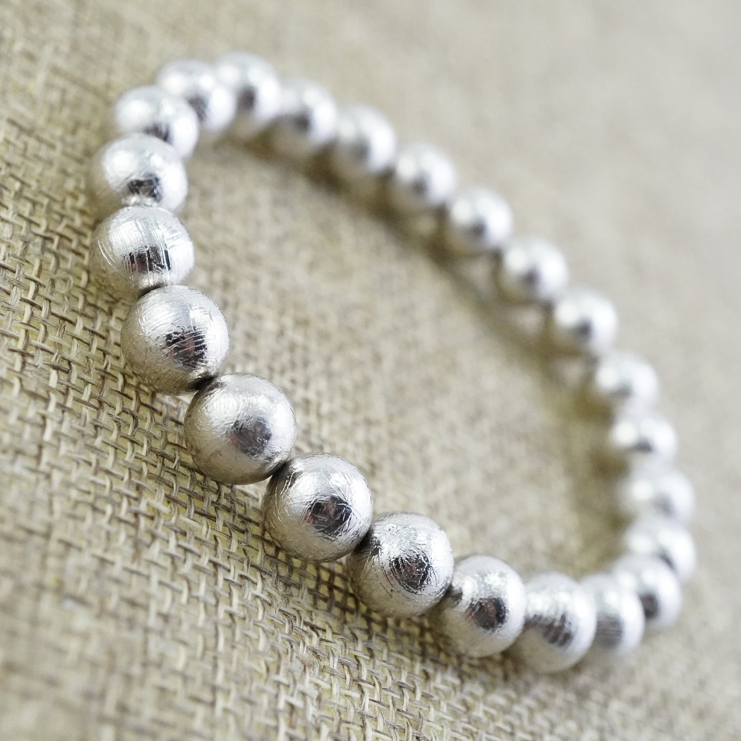 Muonionalusta Meteorite (Round)(Smooth)(8mm)(10mm)(12mm)