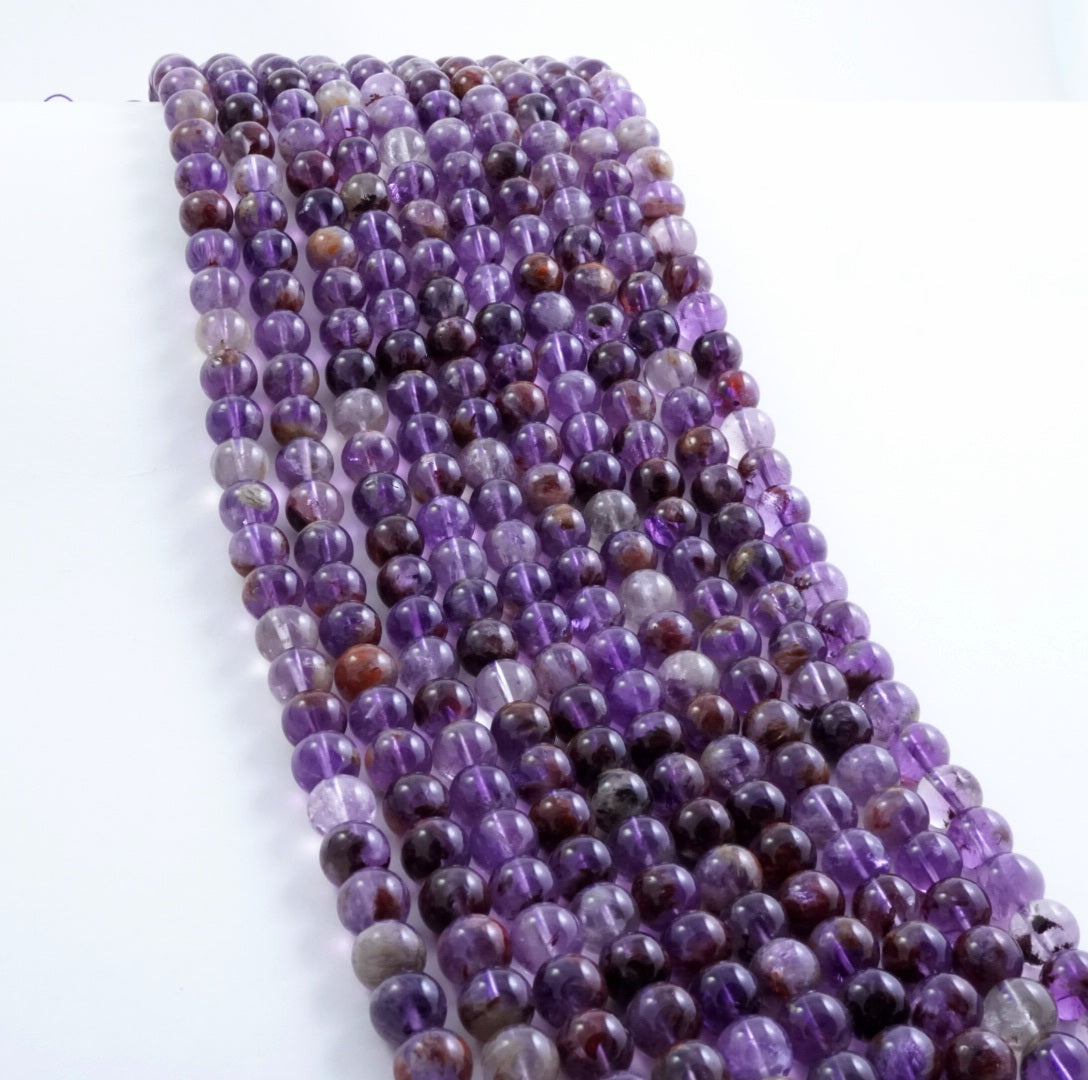 Super 7 (Round)(Smooth)(4mm)(6mm)(8mm)(10mm)(12mm)(16"Strand)