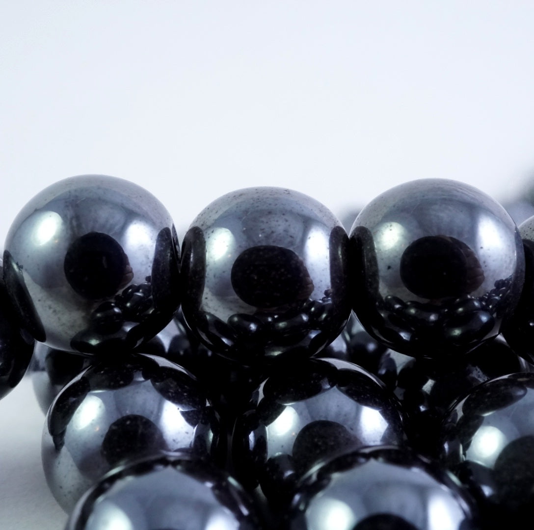 Hematite Hemalyke Beads, Round, 2mm 3mm 4mm 6mm 8mm 10mm 12mm, Strand  Length 15.5'' - Dearbeads