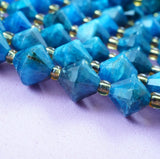 Blue Apatite (Bicone)(Faceted)(8mm)(16"Strand)