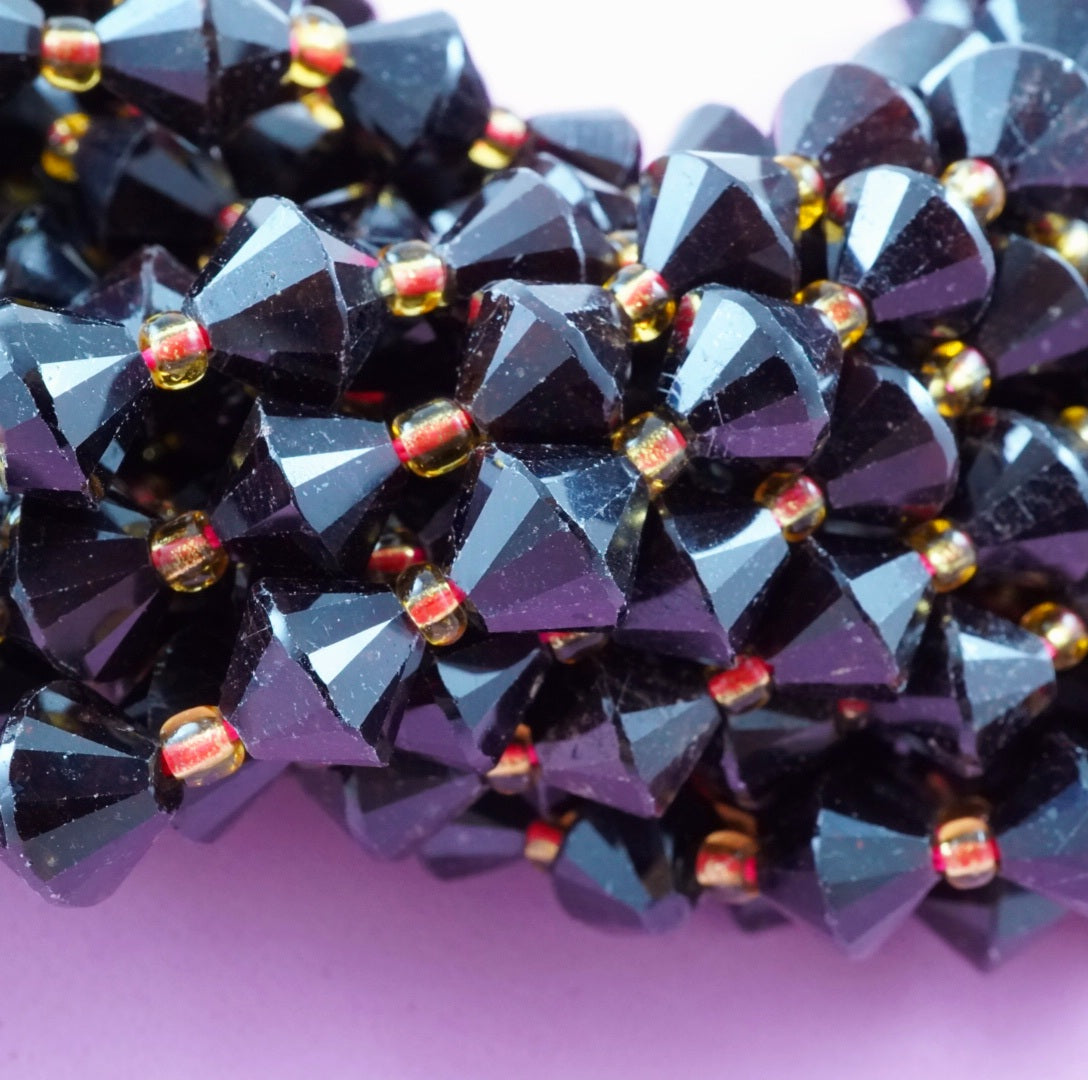Red Garnet (Bicone)(Faceted)(8mm)(16"Strand)