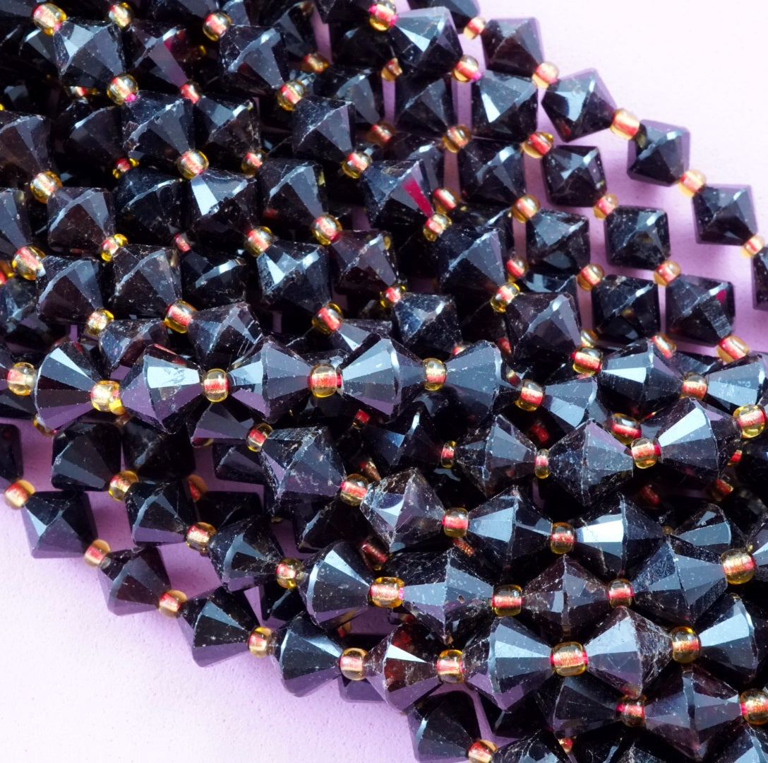 Red Garnet (Bicone)(Faceted)(8mm)(16"Strand)