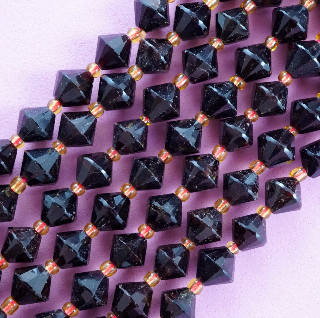 Red Garnet (Bicone)(Faceted)(8mm)(16"Strand)