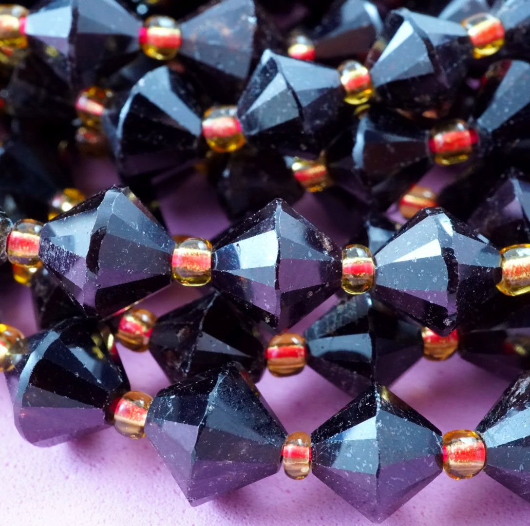 Red Garnet (Bicone)(Faceted)(8mm)(16"Strand)