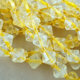 Citrine (Bicone)(Faceted)(8mm)(16"Strand)