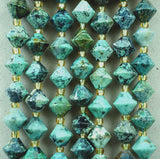African Turquoise (Bicone)(Faceted)(8mm)(16"Strand)