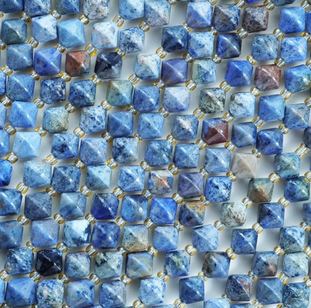 Sunset Dumortierite (Bicone)(Faceted)(8mm)(16"Strand)