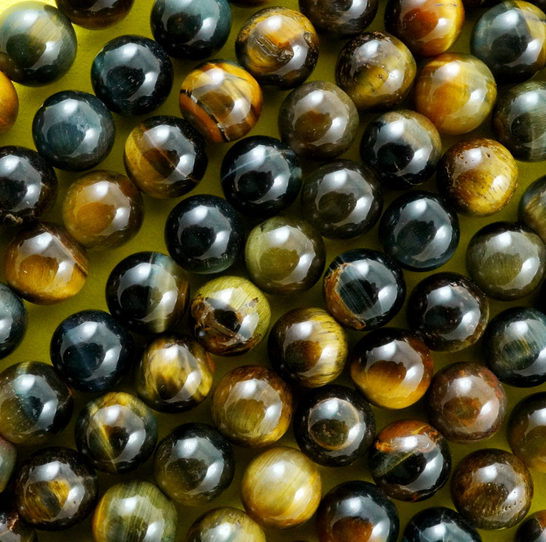 Hawk's Eye (Round)(Smooth)(4mm)(6mm)(8mm)(10mm)(16"Strand)