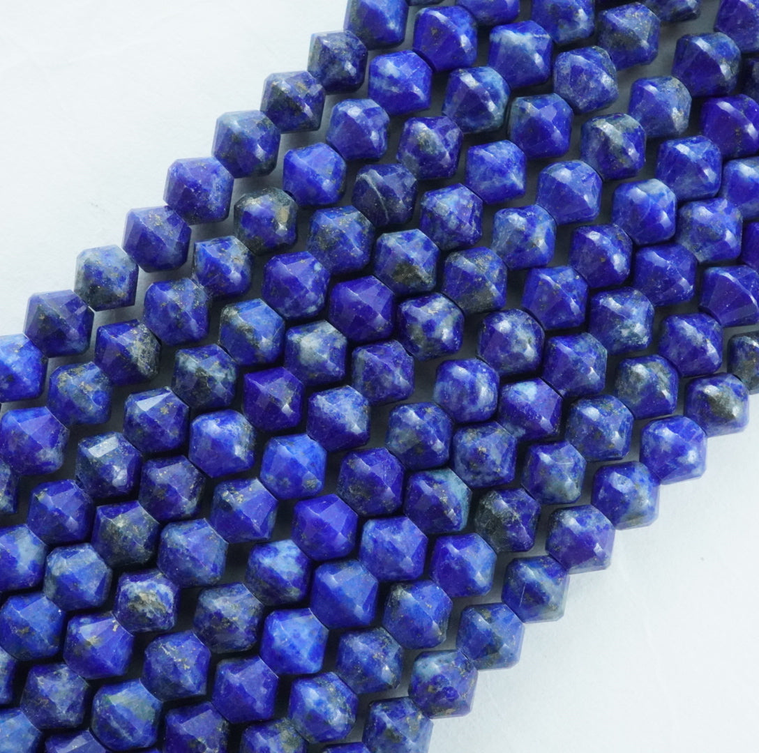 Lapis Lazuli (Bicone)(Micro)(Faceted)(4mm)(15.5"Strand)