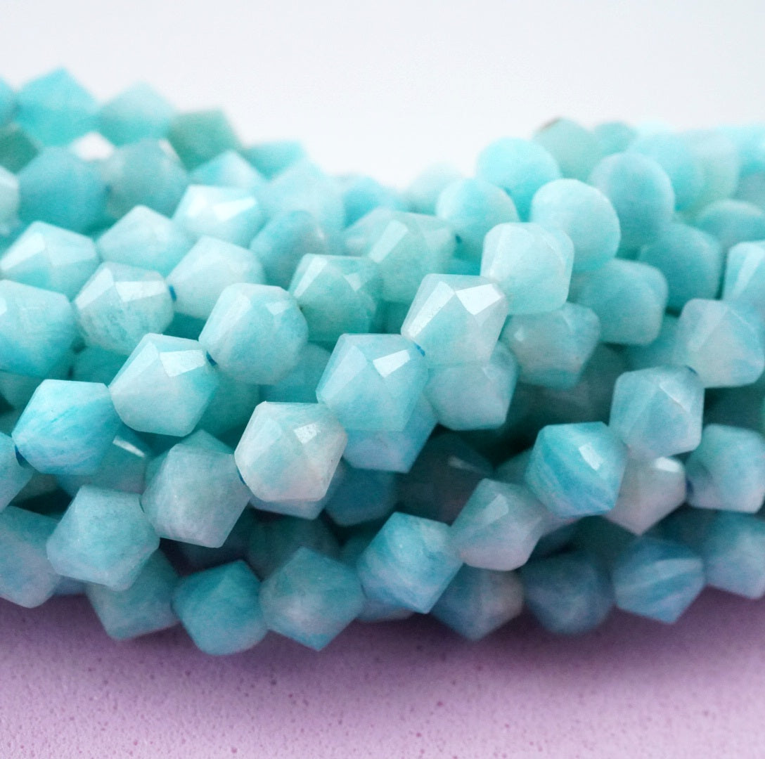 4 Inches PERUVIAN AMAZONITE FACETED Tumble Drops Beads Natural Gemstone Side Drill Beads Line | Genuine Amazonite Beads | 14x7 fashion To 10x5 mm