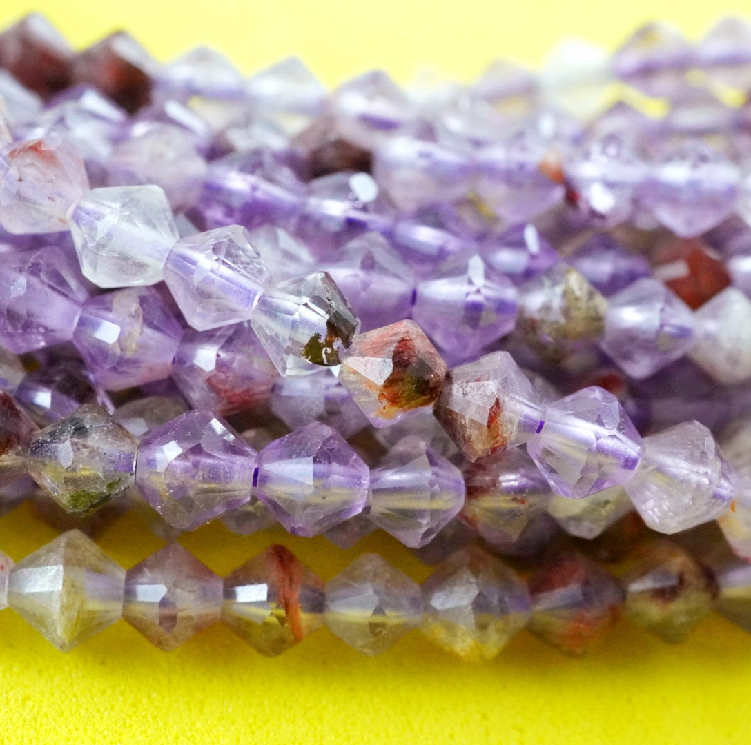 Super 7 (Bicone)(Micro)(Faceted)(4mm)(15.5"Strand)
