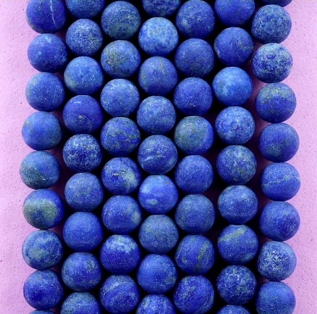 Lapis Lazuli (Round)(Matte)(4mm)(6mm)(8mm)(10mm)(12mm)(16"Strand)