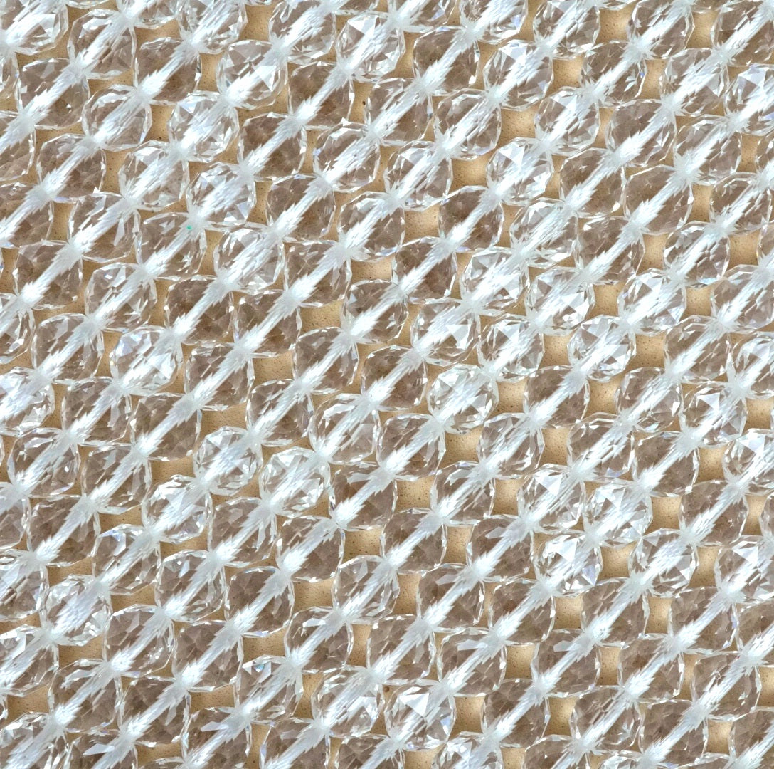 Quartz (Round)(Premium)(Faceted)(6mm)(8mm)(16"Strand)