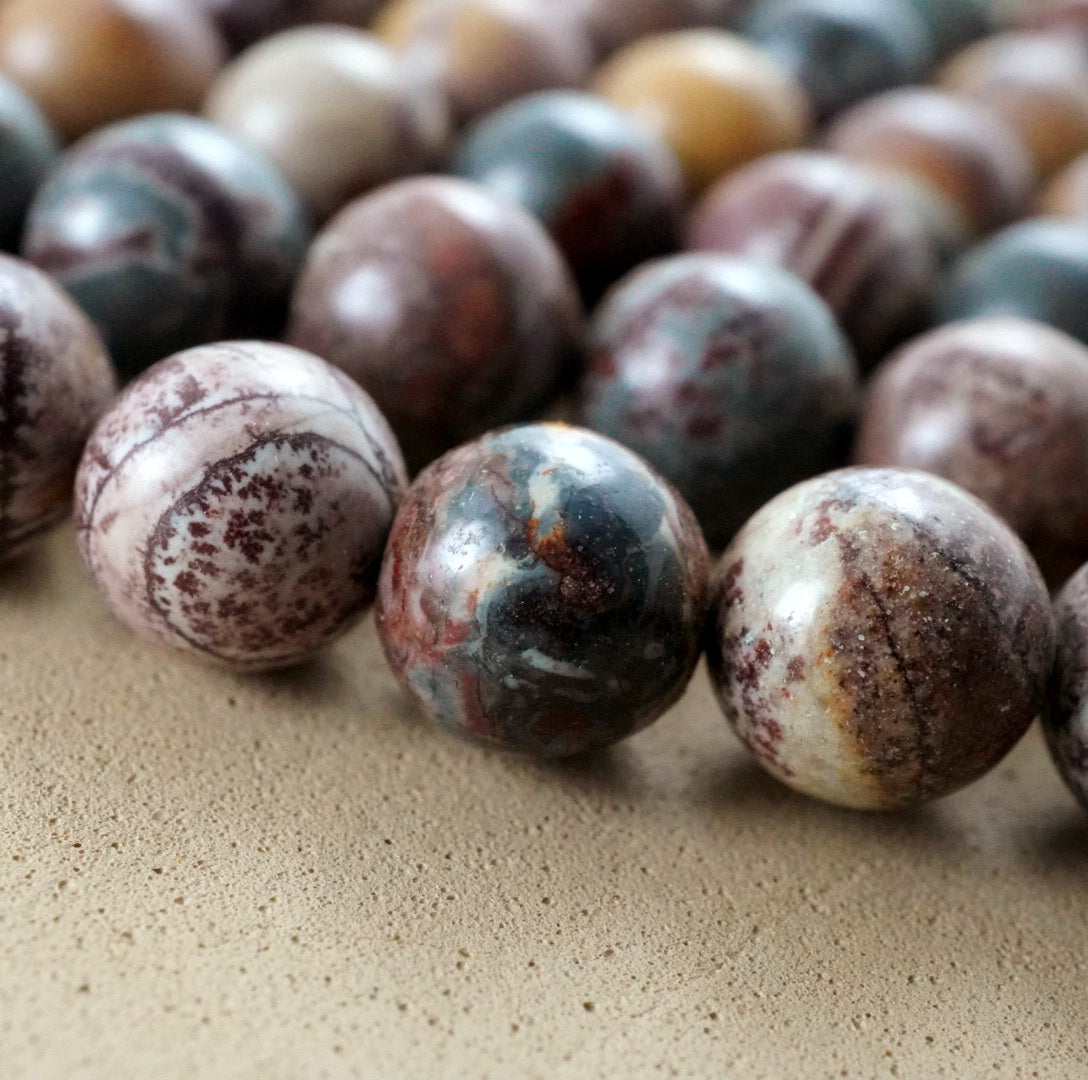 Sonora Dendritic Rhyolite (Round)(Smooth)(6mm)(8mm)(16"Strand)
