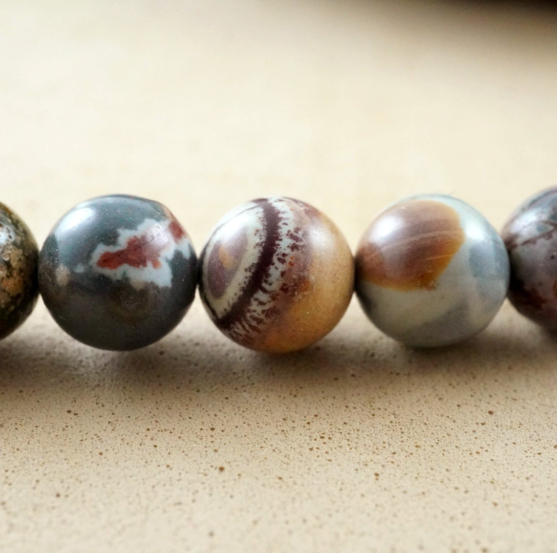 Sonora Dendritic Rhyolite (Round)(Smooth)(6mm)(8mm)(16"Strand)
