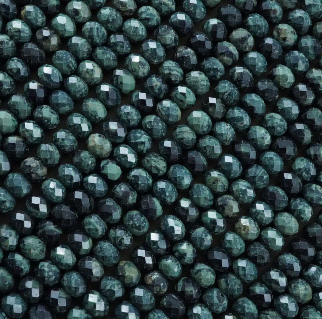 Kambaba Jasper (Rondelle)(Faceted)(6x4mm)(15.5"Strand)
