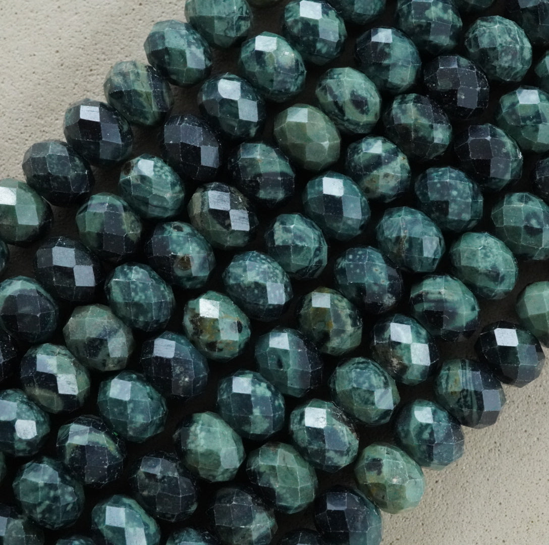 Kambaba Jasper (Rondelle)(Faceted)(6x4mm)(15.5"Strand)