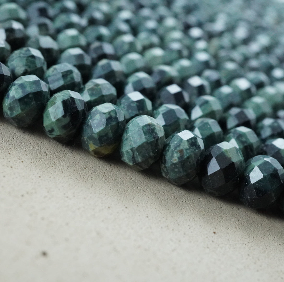 Kambaba Jasper (Rondelle)(Faceted)(6x4mm)(15.5"Strand)